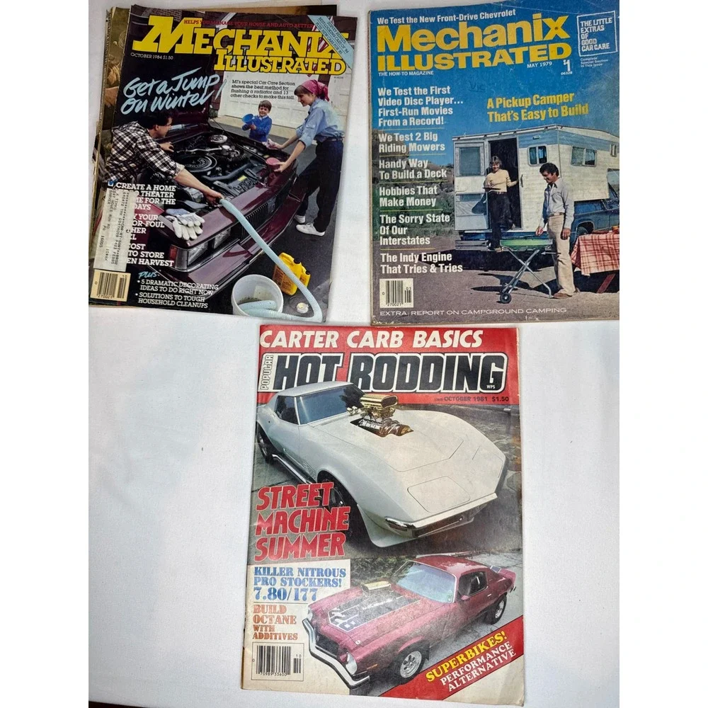 Vintage Mechanix Illustrated Popular Hot Rodding Magazine Lot 1979 1981 1984 Car